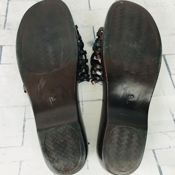 FIORENZATO PICASSO Made Italy Leather Slides EUC - Picture 8 of 8